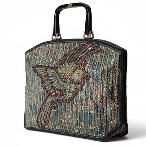 Vintage Japanese Lumy Beaded Purse Acrylic Handles